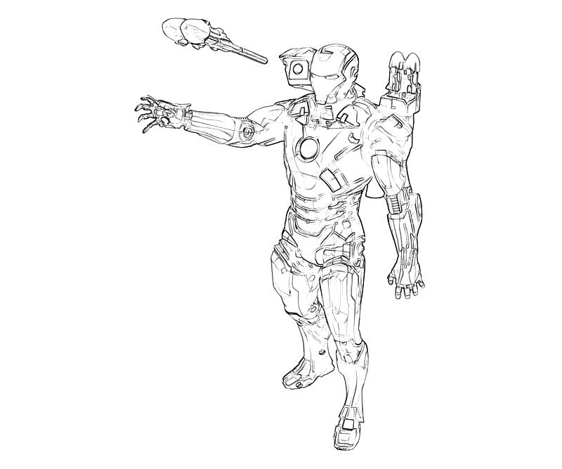 Coloriage gratuit pour enfants et adultes Iron Man #80622, collection Super-héros et Super-vilains