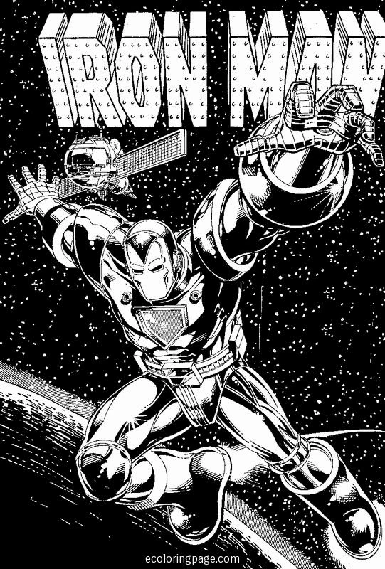 Coloriage gratuit Iron Man #80642 de la collection Super-héros et Super-vilains à imprimer