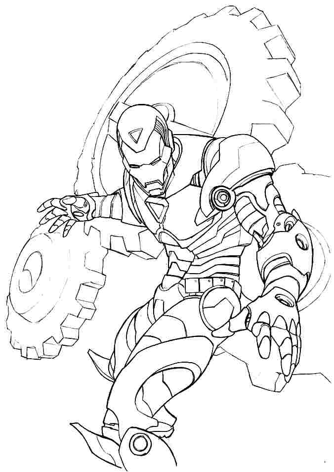 Dessin à colorier: Iron Man (Super-héros et Super-vilains) #80652 - Coloriages à Imprimer Gratuits