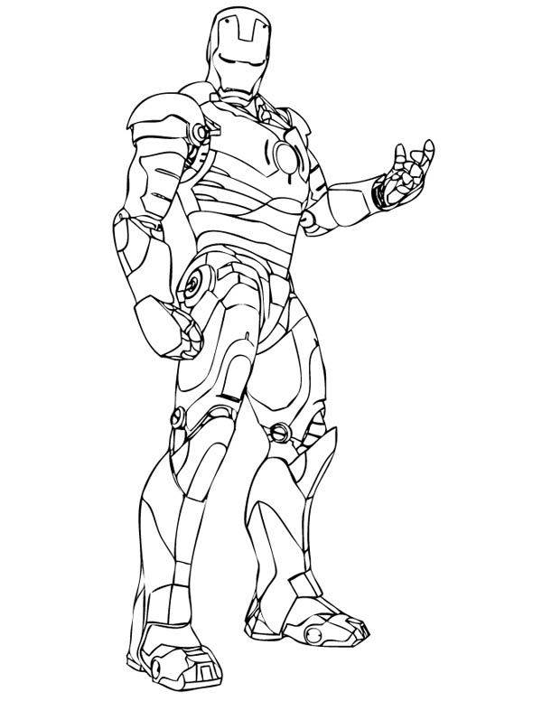 Dessin à colorier: Iron Man (Super-héros et Super-vilains) #80667 - Coloriages à Imprimer Gratuits