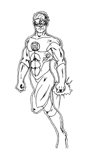 Joli coloriage Lanterne Verte #81369 de la collection Super-héros et Super-vilains, prêt à imprimer pour petits et grands