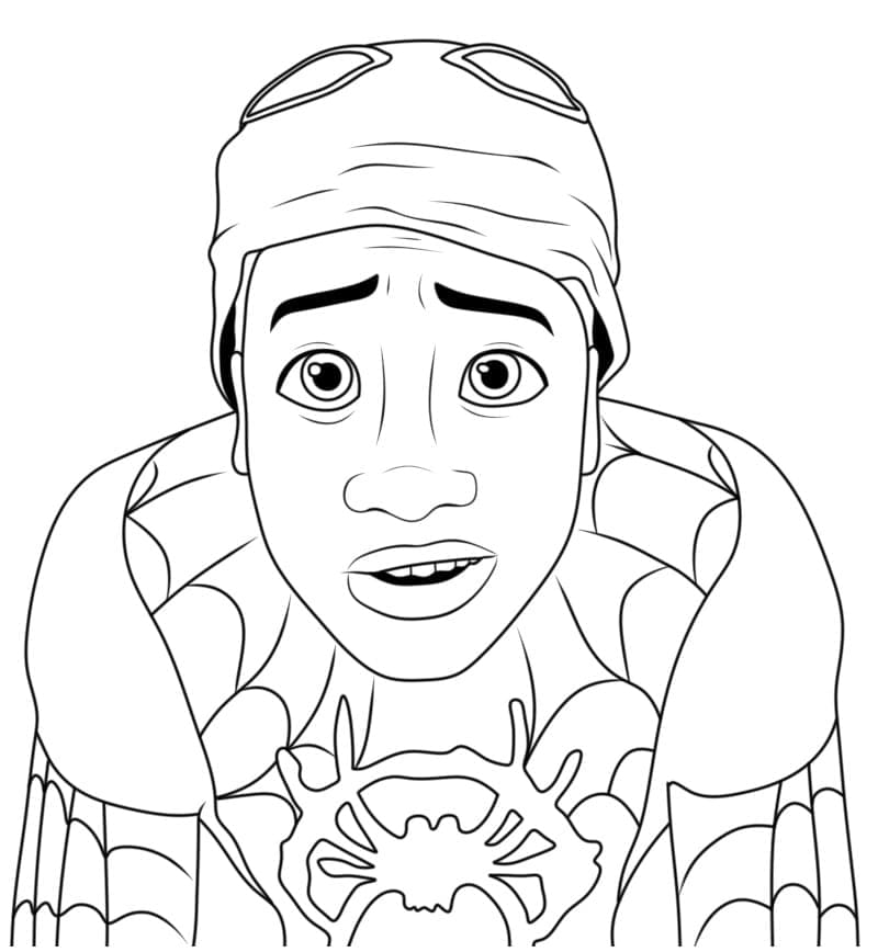 Coloriage gratuit Miles Morales #212089 de la collection Super-héros et Super-vilains à imprimer