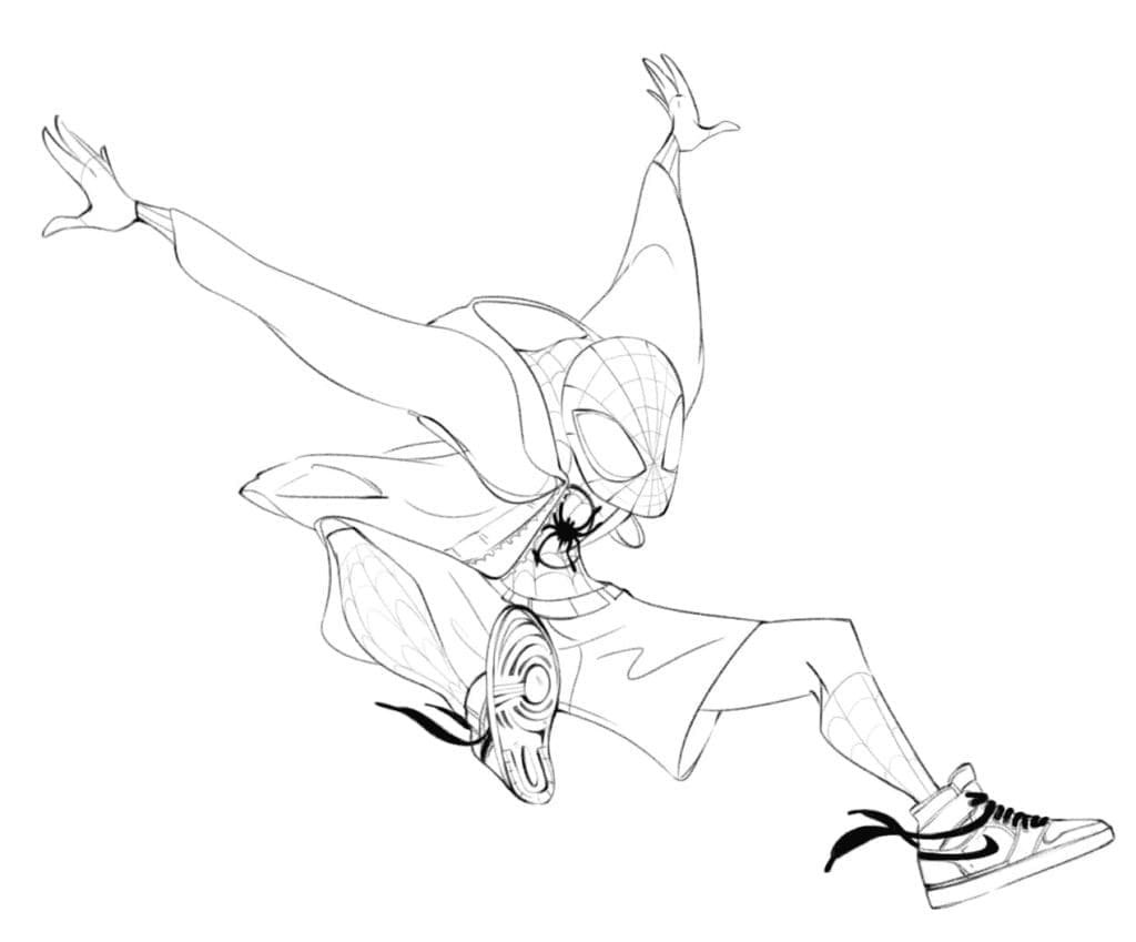 Coloriage gratuit Miles Morales #212092 de la collection Super-héros et Super-vilains à imprimer