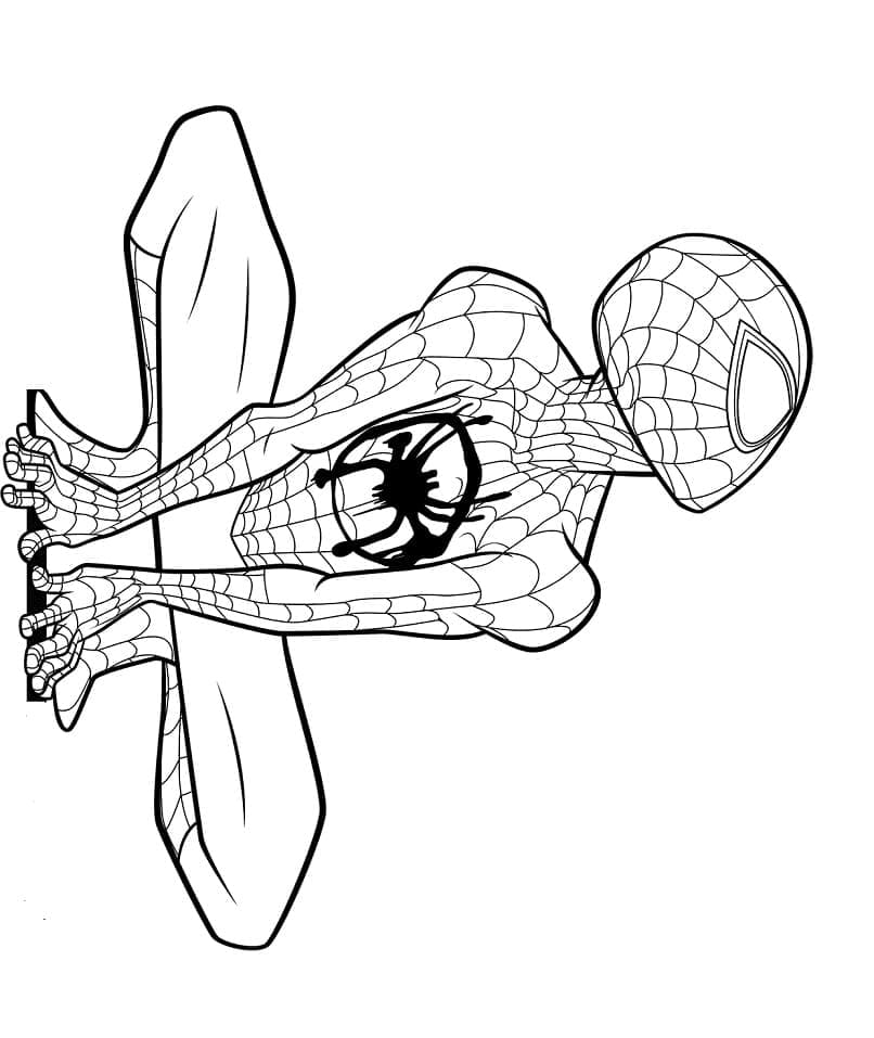 Coloriage gratuit Miles Morales #212102 de la collection Super-héros et Super-vilains à imprimer