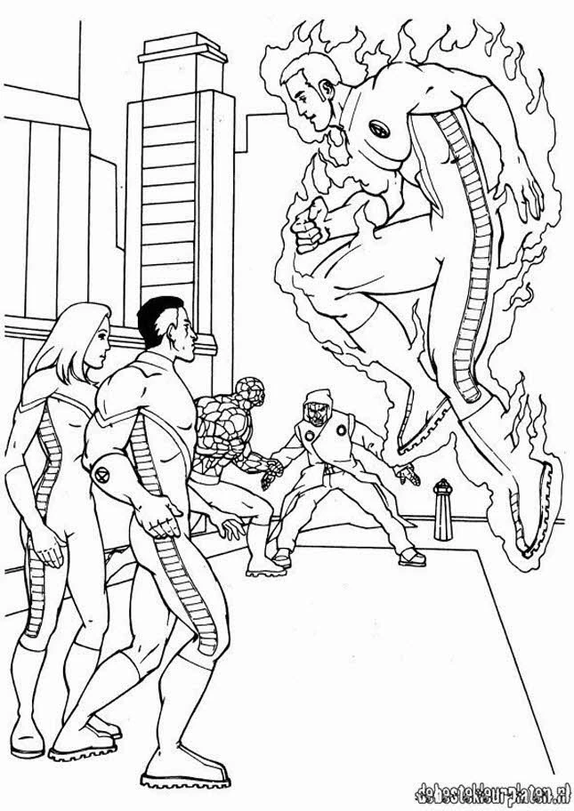 Joli coloriage Mr. Fantastique #84788 de la collection Super-héros et Super-vilains, prêt à imprimer pour petits et grands