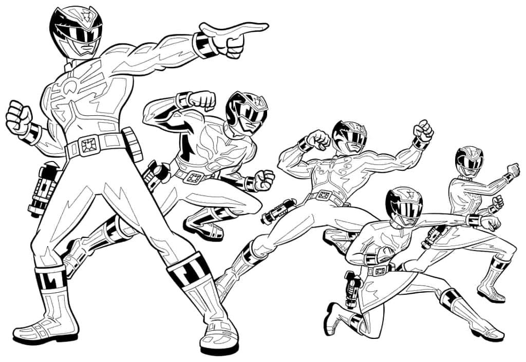 Illustration au trait Power Rangers #175730 de la collection Super-héros et Super-vilains à colorier gratuitement