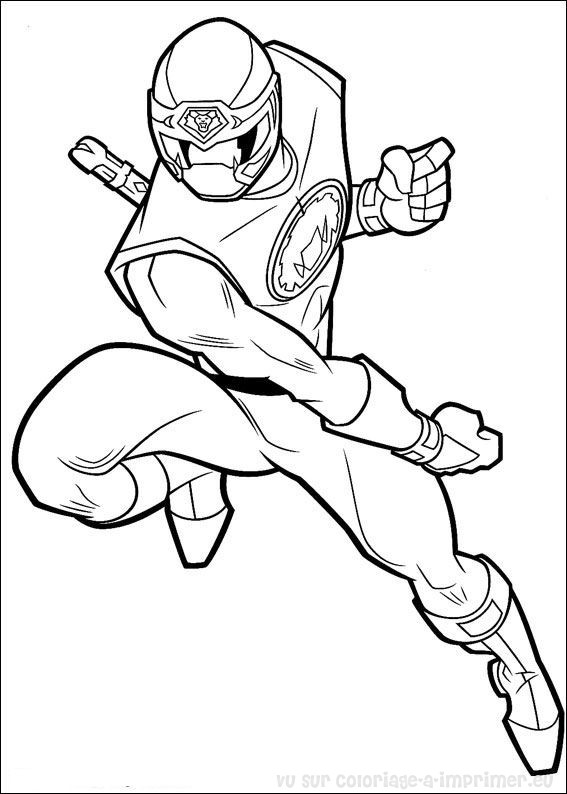 Dessin à colorier: Power Rangers (Super-héros et Super-vilains) #49956 - Coloriages à Imprimer Gratuits
