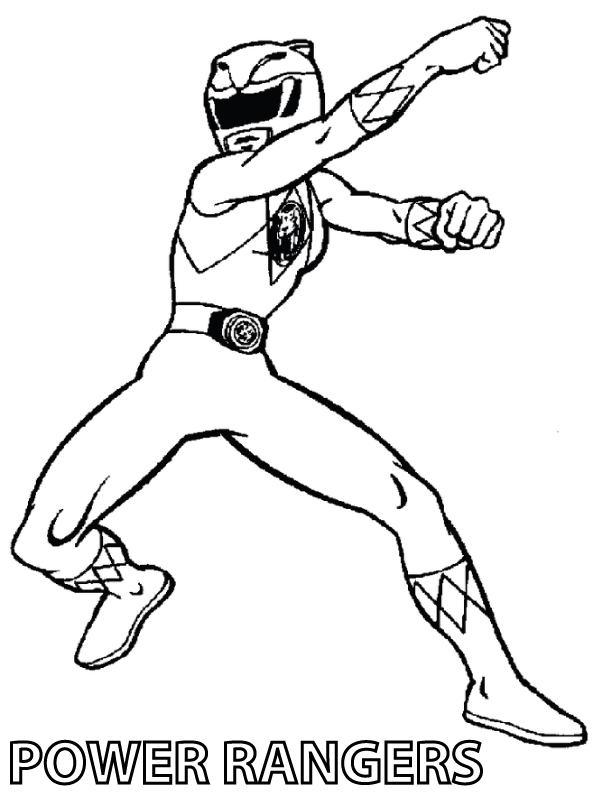 Dessin à colorier: Power Rangers (Super-héros et Super-vilains) #49962 - Coloriages à Imprimer Gratuits