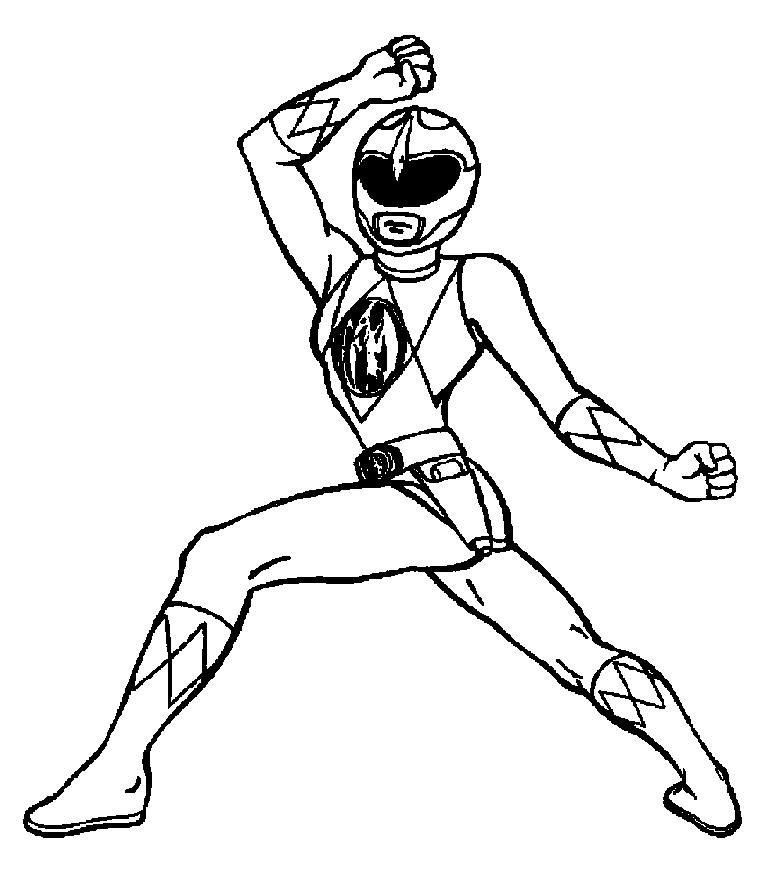Dessin à colorier: Power Rangers (Super-héros et Super-vilains) #49976 - Coloriages à Imprimer Gratuits