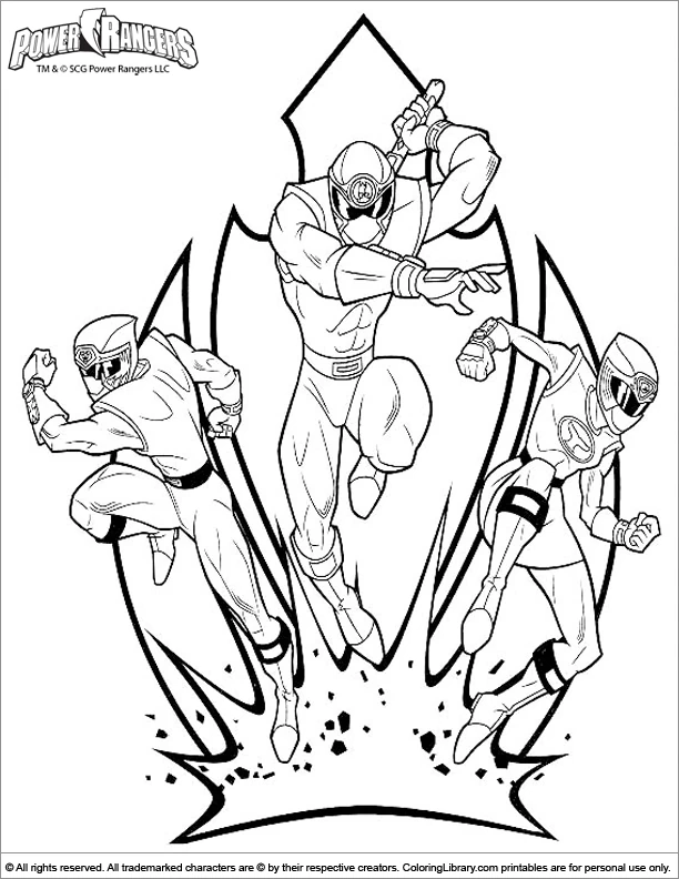 Dessin à colorier: Power Rangers (Super-héros et Super-vilains) #49995 - Coloriages à Imprimer Gratuits