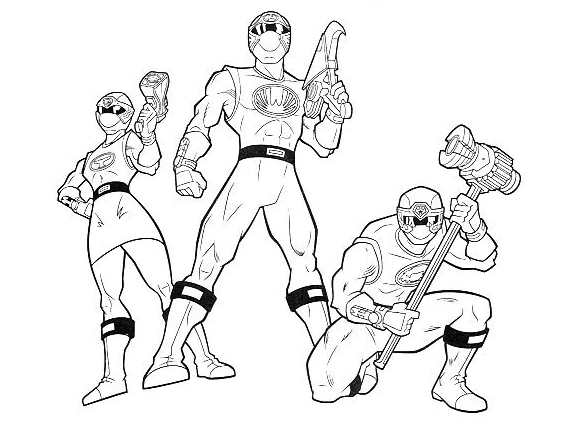 Dessin à colorier: Power Rangers (Super-héros et Super-vilains) #50031 - Coloriages à Imprimer Gratuits