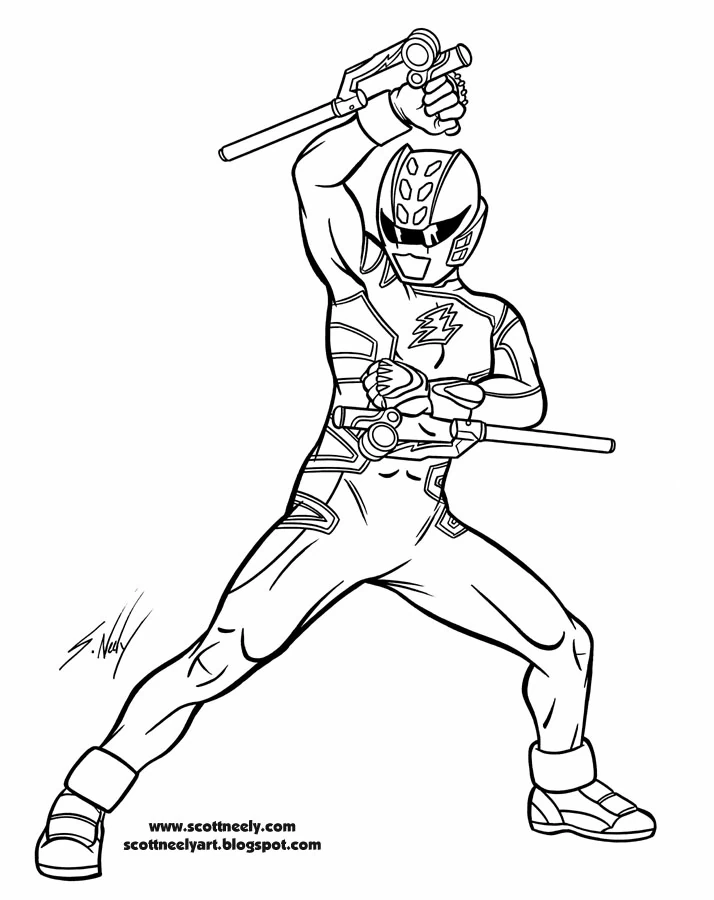 Dessin à colorier: Power Rangers (Super-héros et Super-vilains) #50080 - Coloriages à Imprimer Gratuits