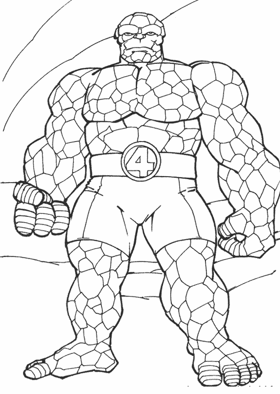 Dessin Quatre Fantastiques #76332 à colorier de la série Super-héros et Super-vilains, gratuit à télécharger et imprimer