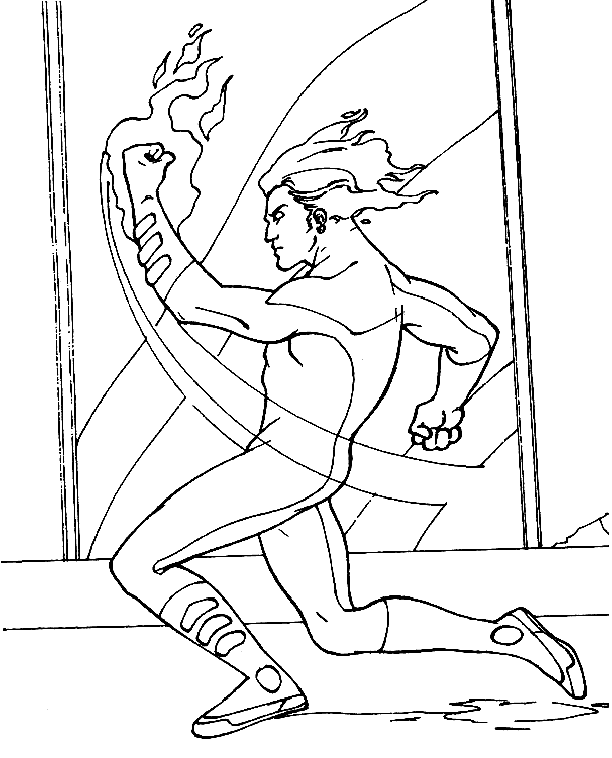 Dessin à colorier: Quatre Fantastiques (Super-héros et Super-vilains) #76500 - Coloriages à Imprimer Gratuits