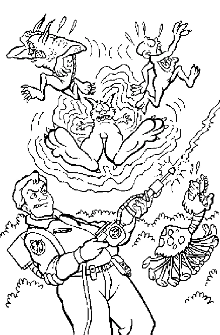 Joli coloriage SOS Fantômes #134015 de la collection Super-héros et Super-vilains, prêt à imprimer pour petits et grands