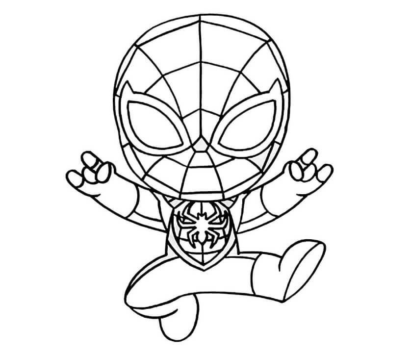 Coloriage gratuit Spiderman #176633 de la collection Super-héros et Super-vilains à imprimer