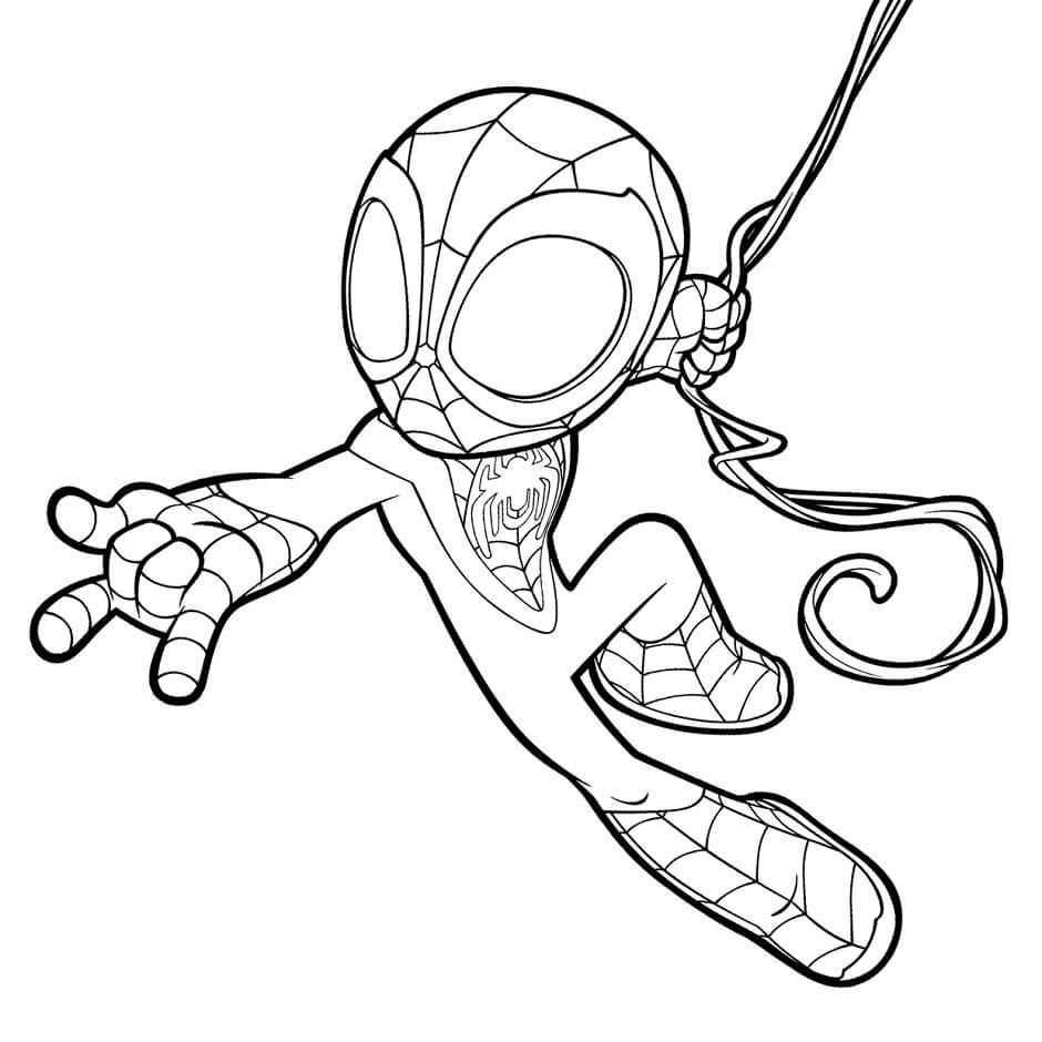 Illustration au trait Spiderman #176669 de la collection Super-héros et Super-vilains à colorier gratuitement