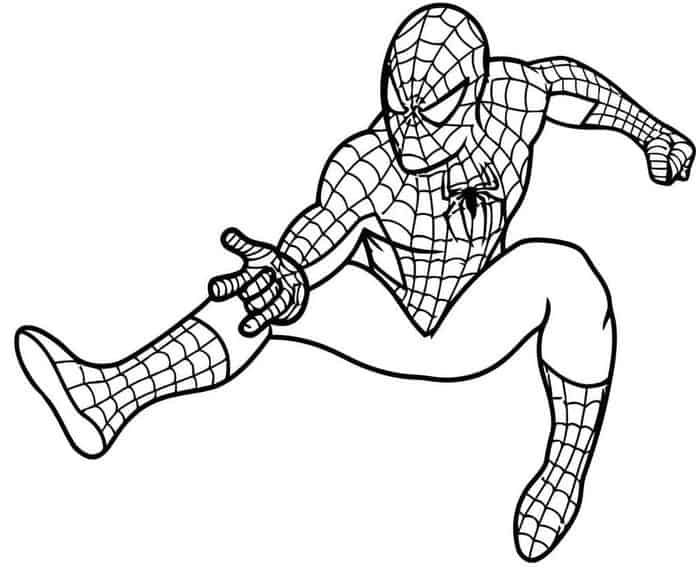 Dessin à colorier Spiderman #176674 issu de la collection Super-héros et Super-vilains, prêt à imprimer