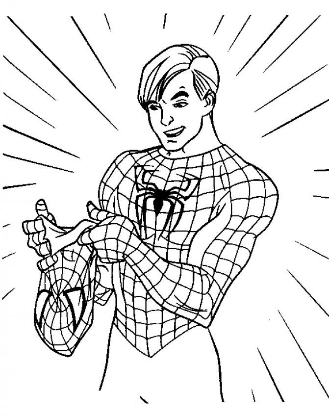 Dessin à colorier: Spiderman (Super-héros et Super-vilains) #78645 - Coloriages à Imprimer Gratuits