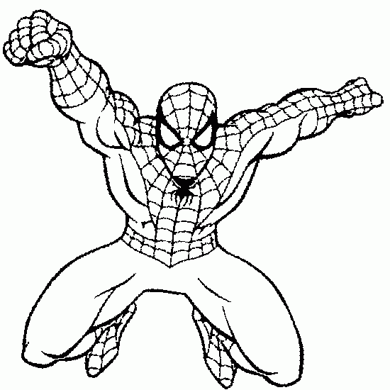Dessin à colorier: Spiderman (Super-héros et Super-vilains) #78649 - Coloriages à Imprimer Gratuits