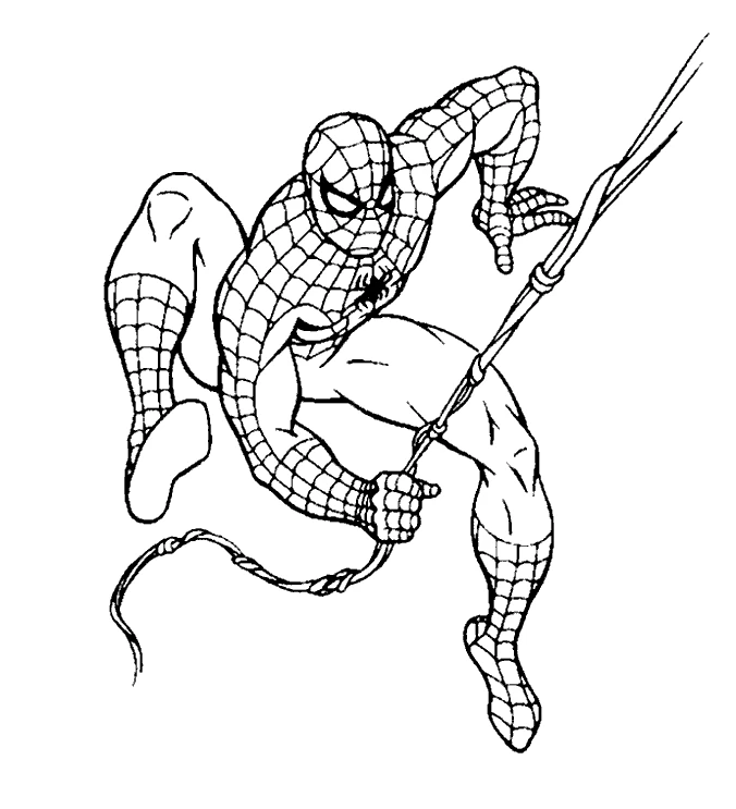 Dessin à colorier: Spiderman (Super-héros et Super-vilains) #78688 - Coloriages à Imprimer Gratuits