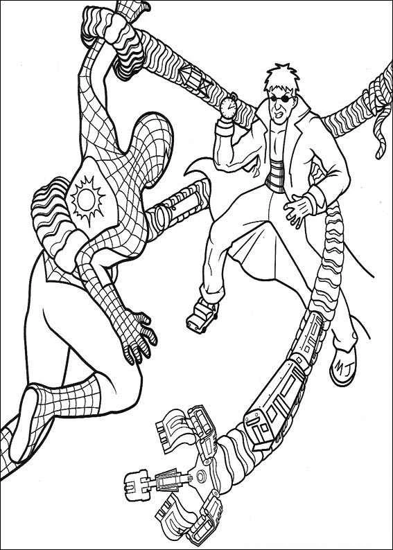 Coloriage gratuit Spiderman #78689 de la collection Super-héros et Super-vilains à imprimer