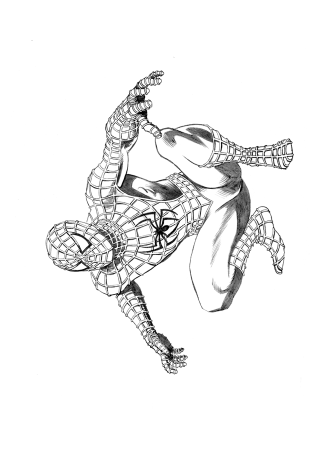 Page de coloriage Spiderman #78695, collection Super-héros et Super-vilains, à imprimer et colorier