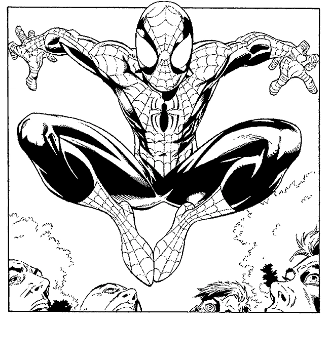Coloriage à imprimer Spiderman #78710 de la série Super-héros et Super-vilains, gratuit pour enfants et adultes