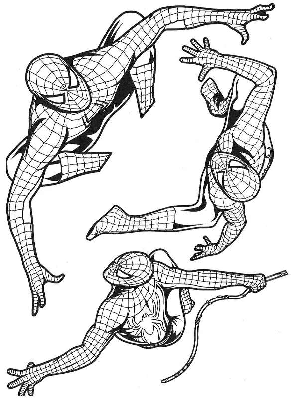 Joli coloriage Spiderman #78724 de la collection Super-héros et Super-vilains, prêt à imprimer pour petits et grands