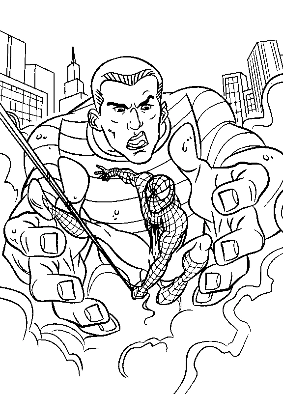 Joli coloriage Spiderman #78731 de la collection Super-héros et Super-vilains, prêt à imprimer pour petits et grands