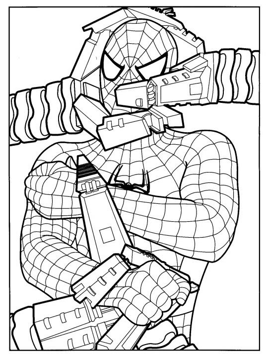 Dessin Spiderman #78768 à colorier de la série Super-héros et Super-vilains, gratuit à télécharger et imprimer