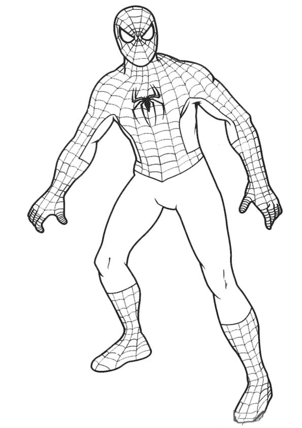 Dessin à colorier: Spiderman (Super-héros et Super-vilains) #78772 - Coloriages à Imprimer Gratuits