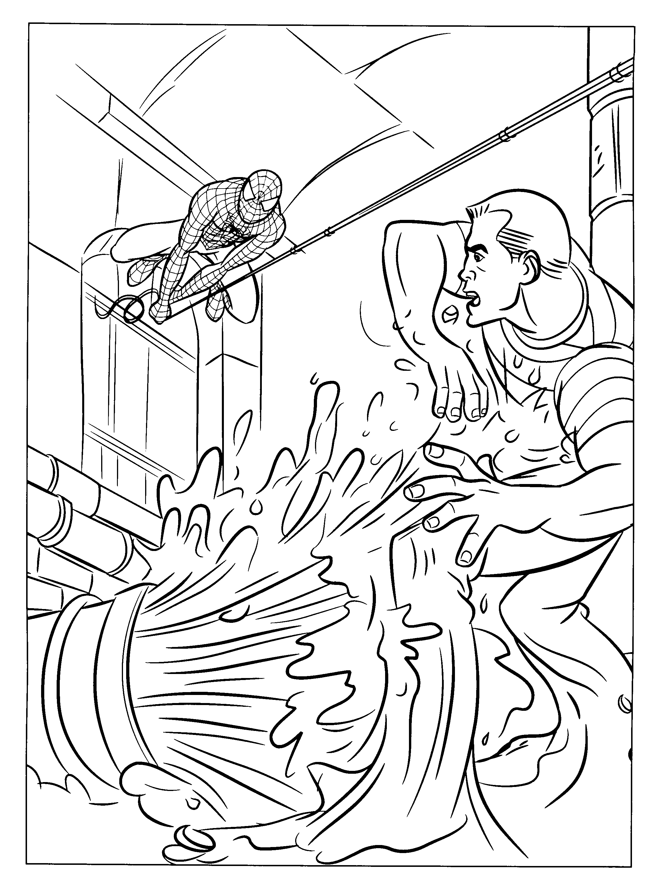 Dessin à colorier: Spiderman (Super-héros et Super-vilains) #78839 - Coloriages à Imprimer Gratuits