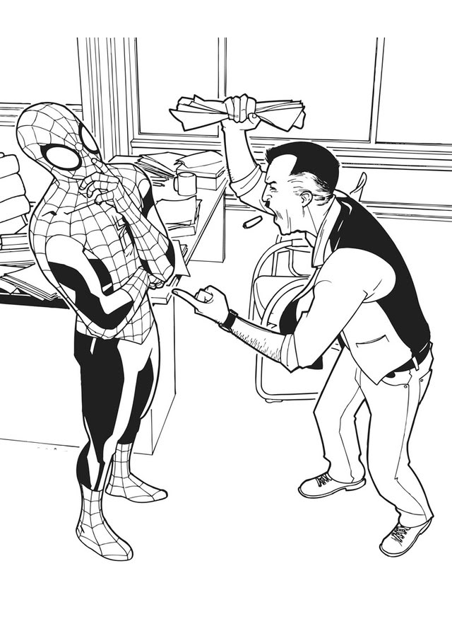 Coloriage gratuit Spiderman #78905 de la collection Super-héros et Super-vilains à imprimer
