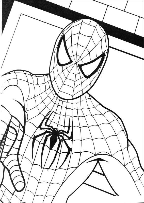Page de coloriage Spiderman #78944, collection Super-héros et Super-vilains, à imprimer et colorier