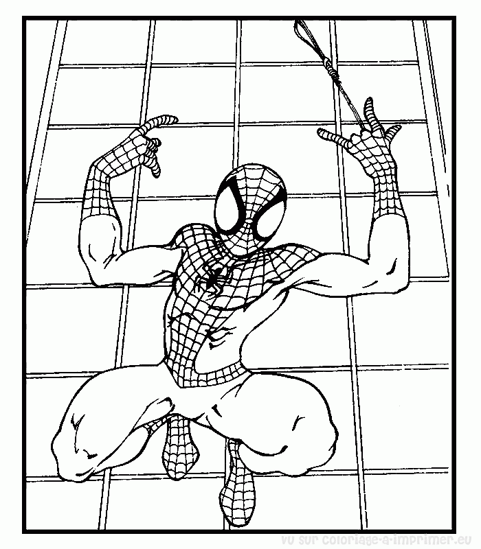 Dessin à colorier: Spiderman (Super-héros et Super-vilains) #78958 - Coloriages à Imprimer Gratuits