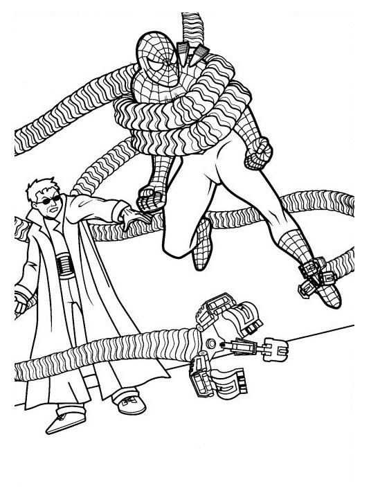 Coloriage à imprimer Spiderman #78964 de la série Super-héros et Super-vilains, gratuit pour enfants et adultes