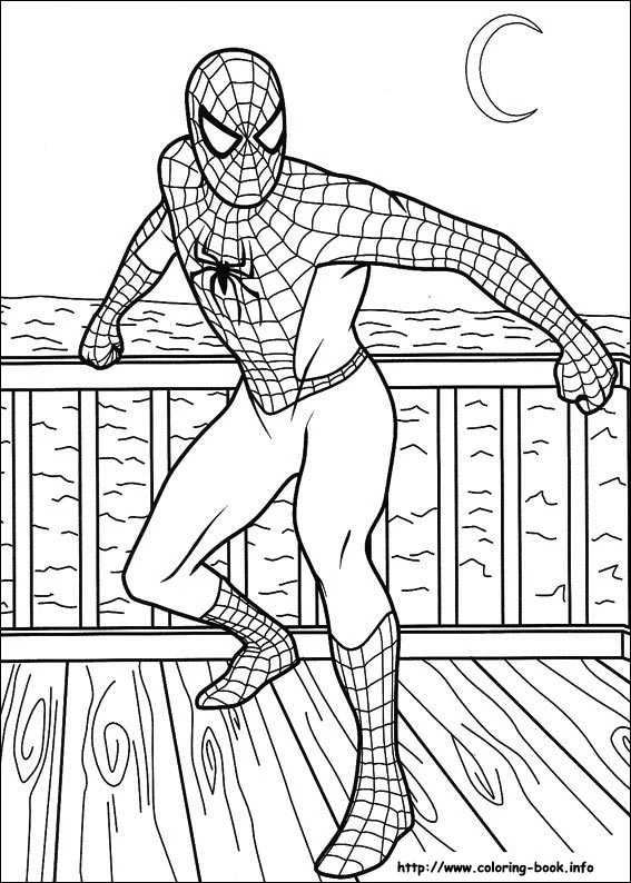 Coloriage gratuit Spiderman #78974 de la collection Super-héros et Super-vilains à imprimer