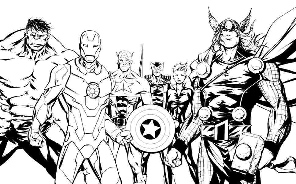 Dessin à colorier: Super Héros Marvel (Super-héros et Super-vilains) #79857 - Coloriages à Imprimer Gratuits