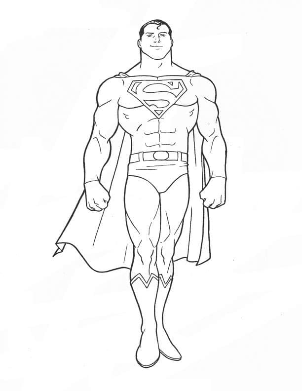 Coloriage à imprimer Superman #189544 de la série Super-héros et Super-vilains, gratuit pour enfants et adultes