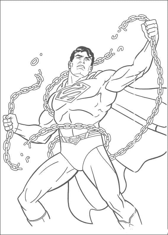 Page de coloriage Superman #189564, collection Super-héros et Super-vilains, à imprimer et colorier