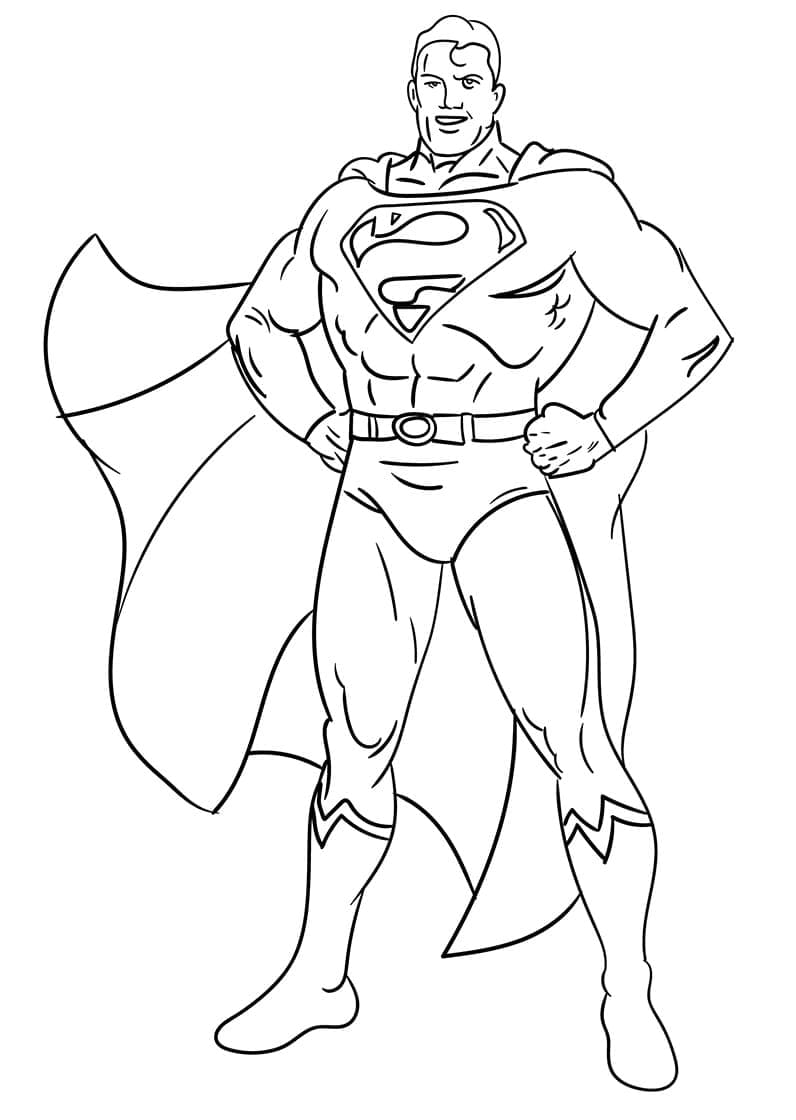 Dessin Superman #189594 à colorier de la série Super-héros et Super-vilains, gratuit à télécharger et imprimer
