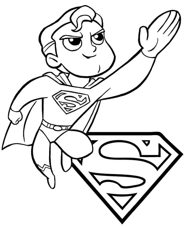 Coloriage Superman #189596 à imprimer gratuitement, extrait de la collection Super-héros et Super-vilains