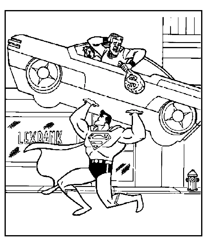 Coloriage gratuit Superman #83634 de la collection Super-héros et Super-vilains à imprimer