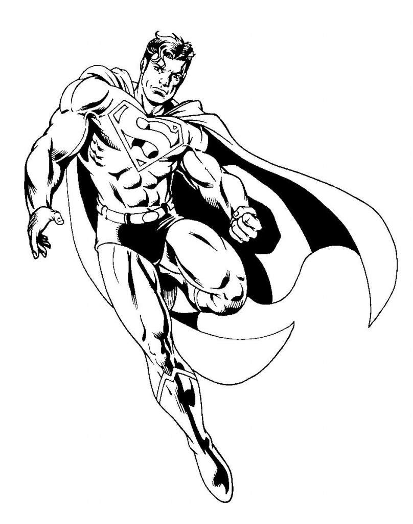 Dessin à colorier: Superman (Super-héros et Super-vilains) #83662 - Coloriages à Imprimer Gratuits