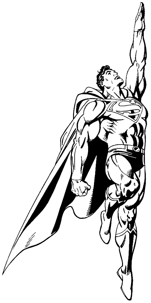 Coloriage imprimable Superman #83709 de la collection Super-héros et Super-vilains à colorier aux crayons