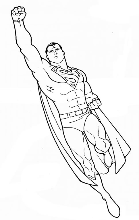 Dessin à colorier: Superman (Super-héros et Super-vilains) #83727 - Coloriages à Imprimer Gratuits