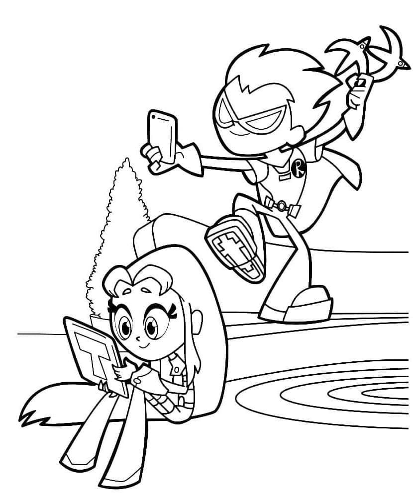 Coloriage Teen Titans Go #196410 à imprimer gratuitement, extrait de la collection Super-héros et Super-vilains