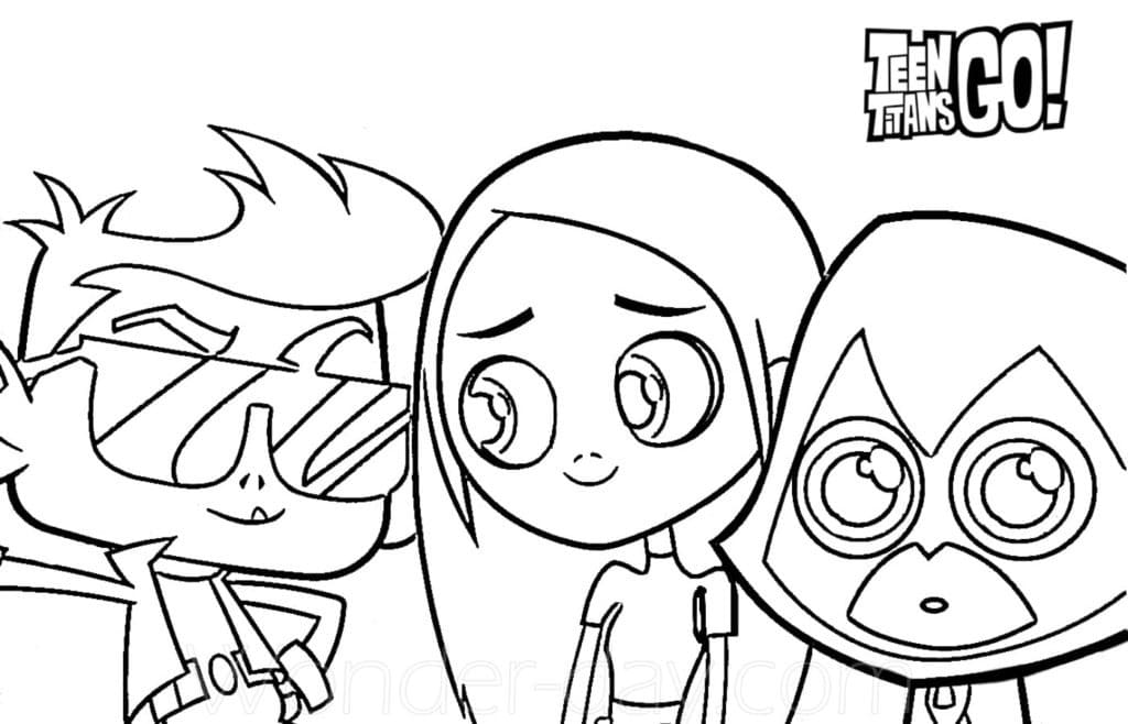 Coloriage gratuit Teen Titans Go #196420 de la collection Super-héros et Super-vilains à imprimer