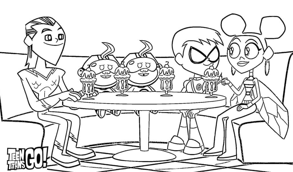 Coloriage gratuit Teen Titans Go #196427 de la collection Super-héros et Super-vilains à imprimer